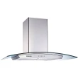 Coifa Parede Cristal Suggar Vidro Aço Inox 90cm 127V